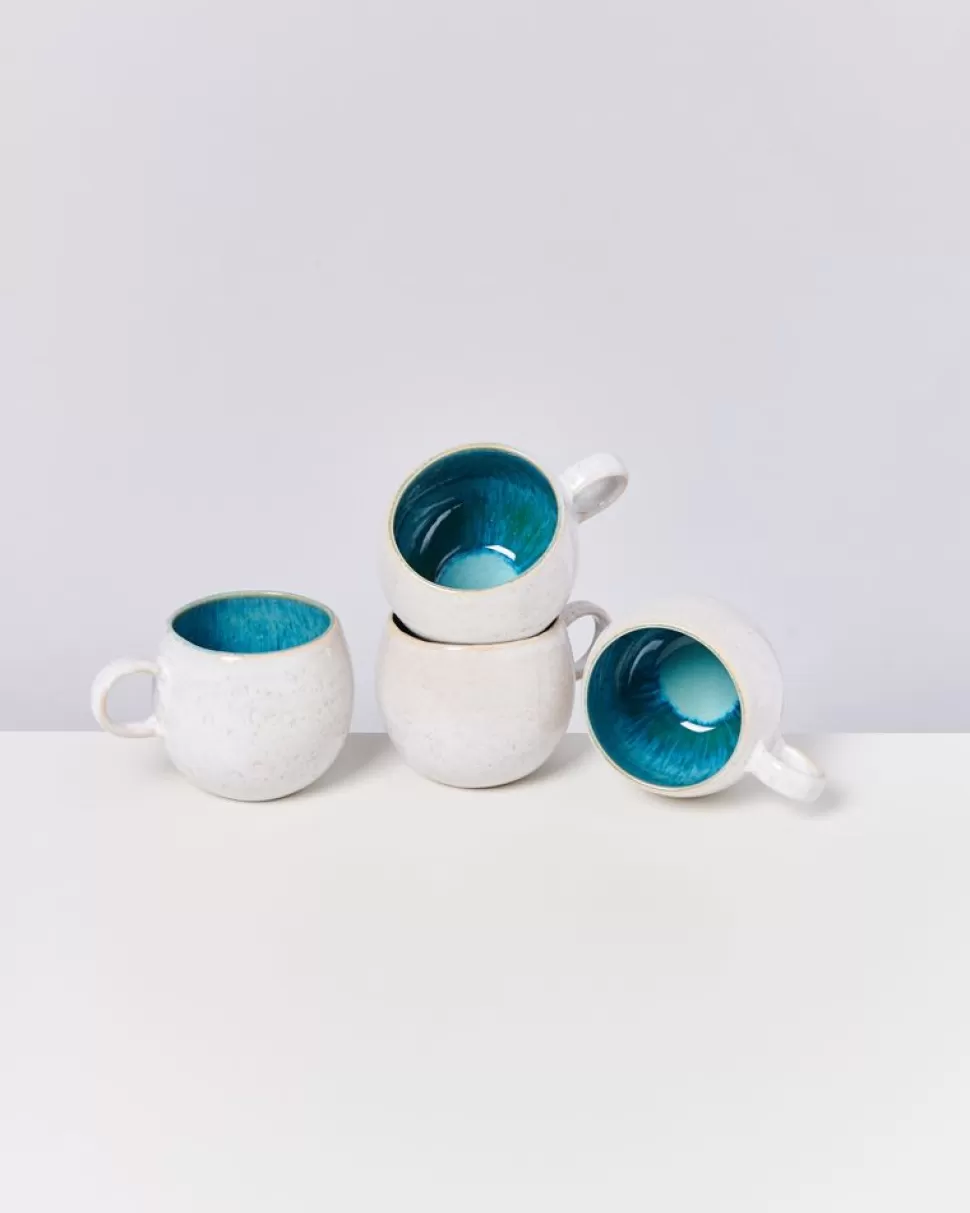 Motel a Miio Areia 4Er Set Tasse Gros Aqua | 4 Teilige Sets