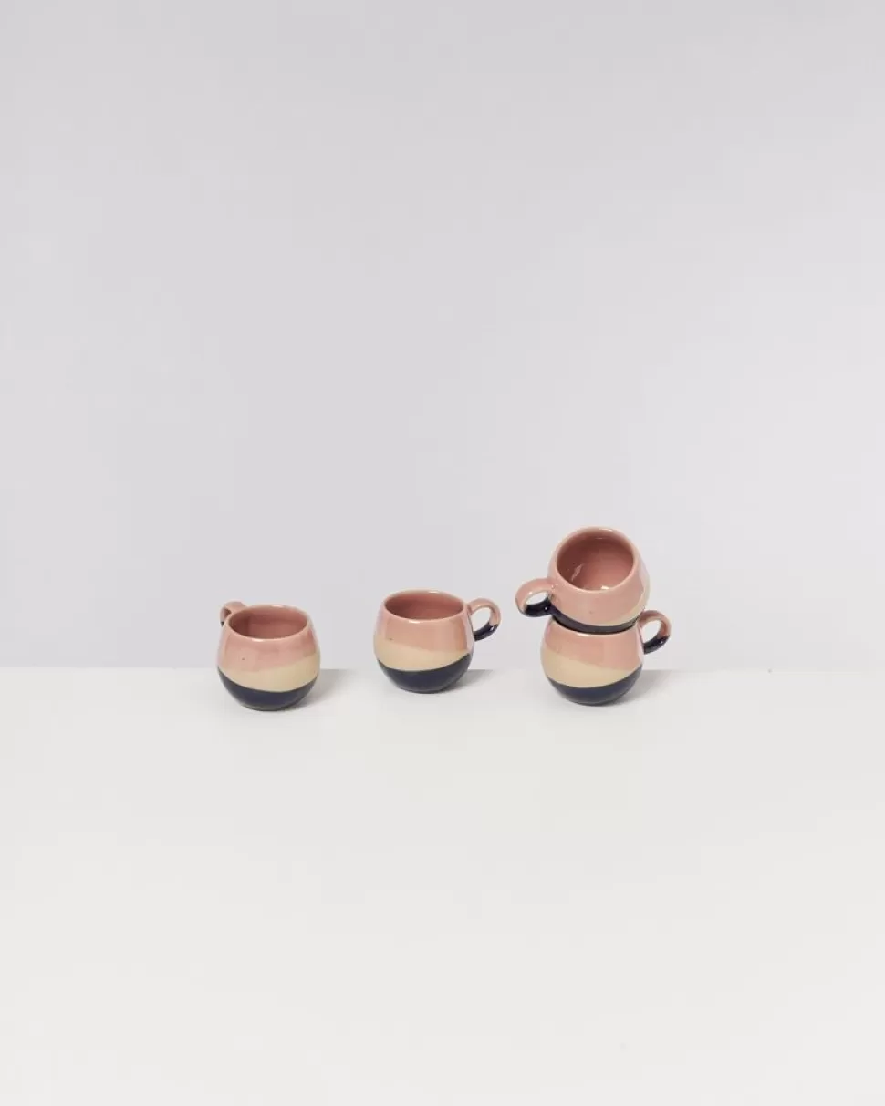 Motel a Miio Bica Espressotasse Pink Navy Cream | Tassen & Becher