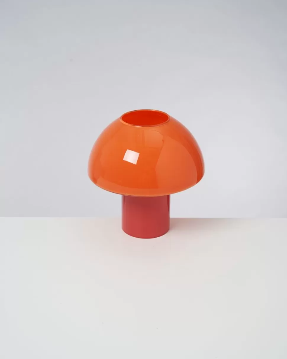 Motel a Miio Cogumelo Glaslampe Orange Rot | Lampen