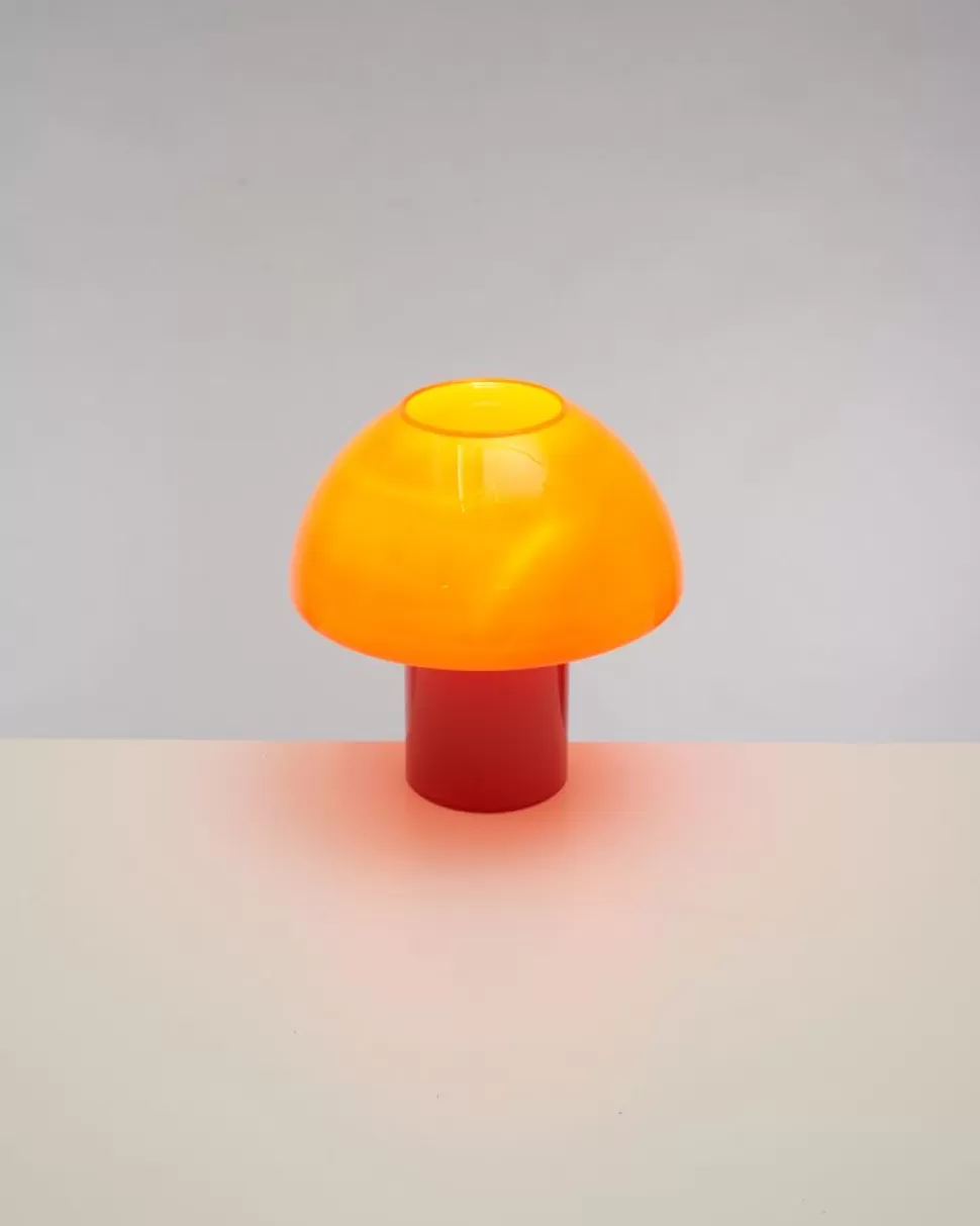 Motel a Miio Cogumelo Glaslampe Orange Rot | Lampen