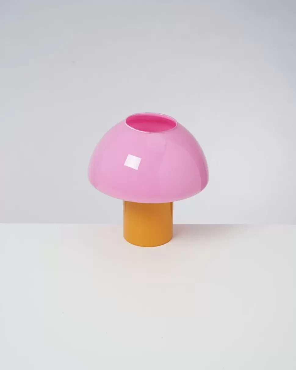 Motel a Miio Cogumelo Glaslampe Rosa Gelb | Lampen