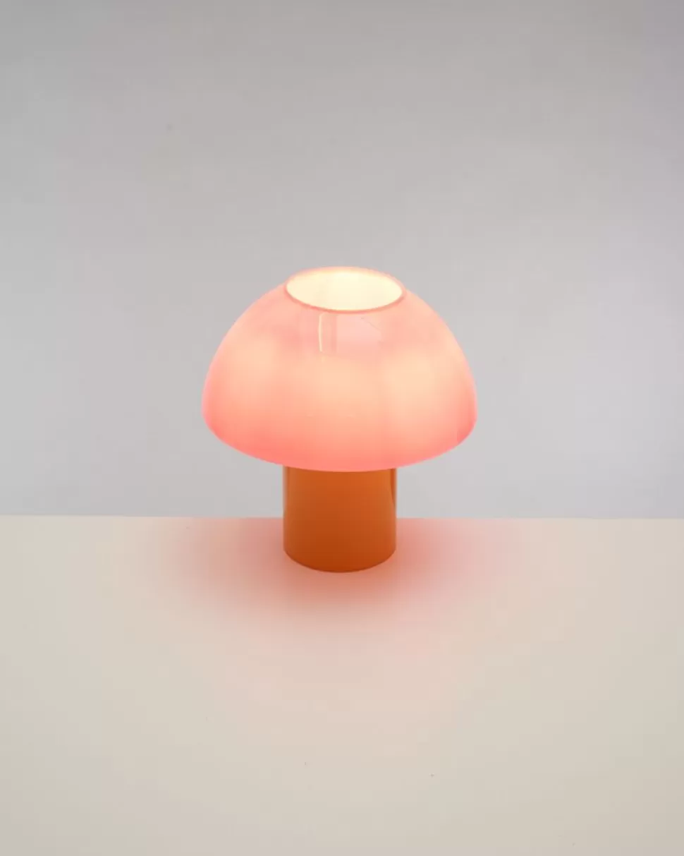 Motel a Miio Cogumelo Glaslampe Rosa Gelb | Lampen