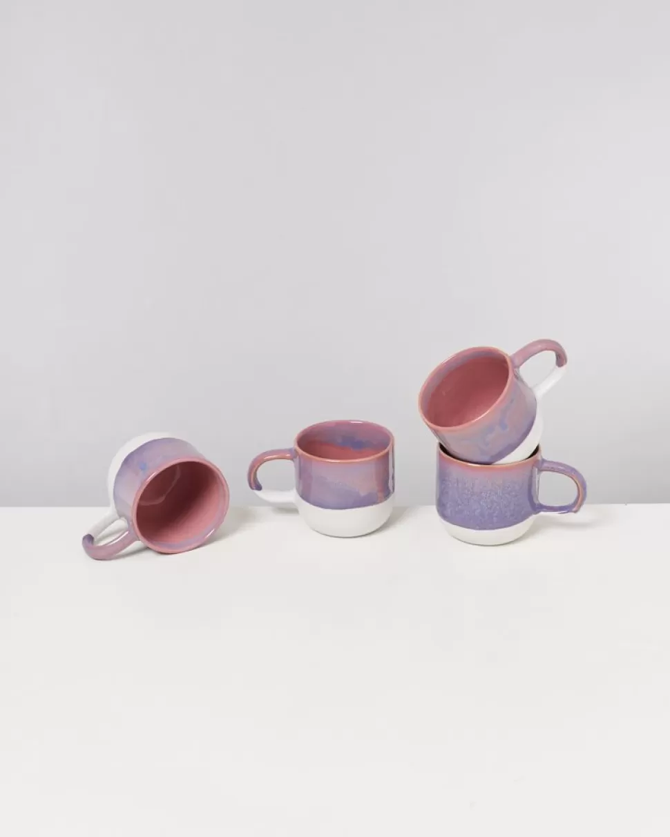 Motel a Miio Coimbra 4Er Set Tasse Gros Lila Rosa | Tassen & Becher