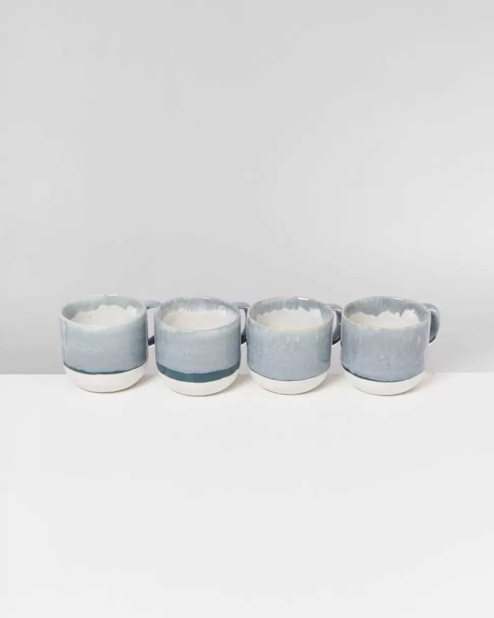 Motel a Miio Coimbra 4Er Set Teetasse Graublau | Tassen & Becher Sets