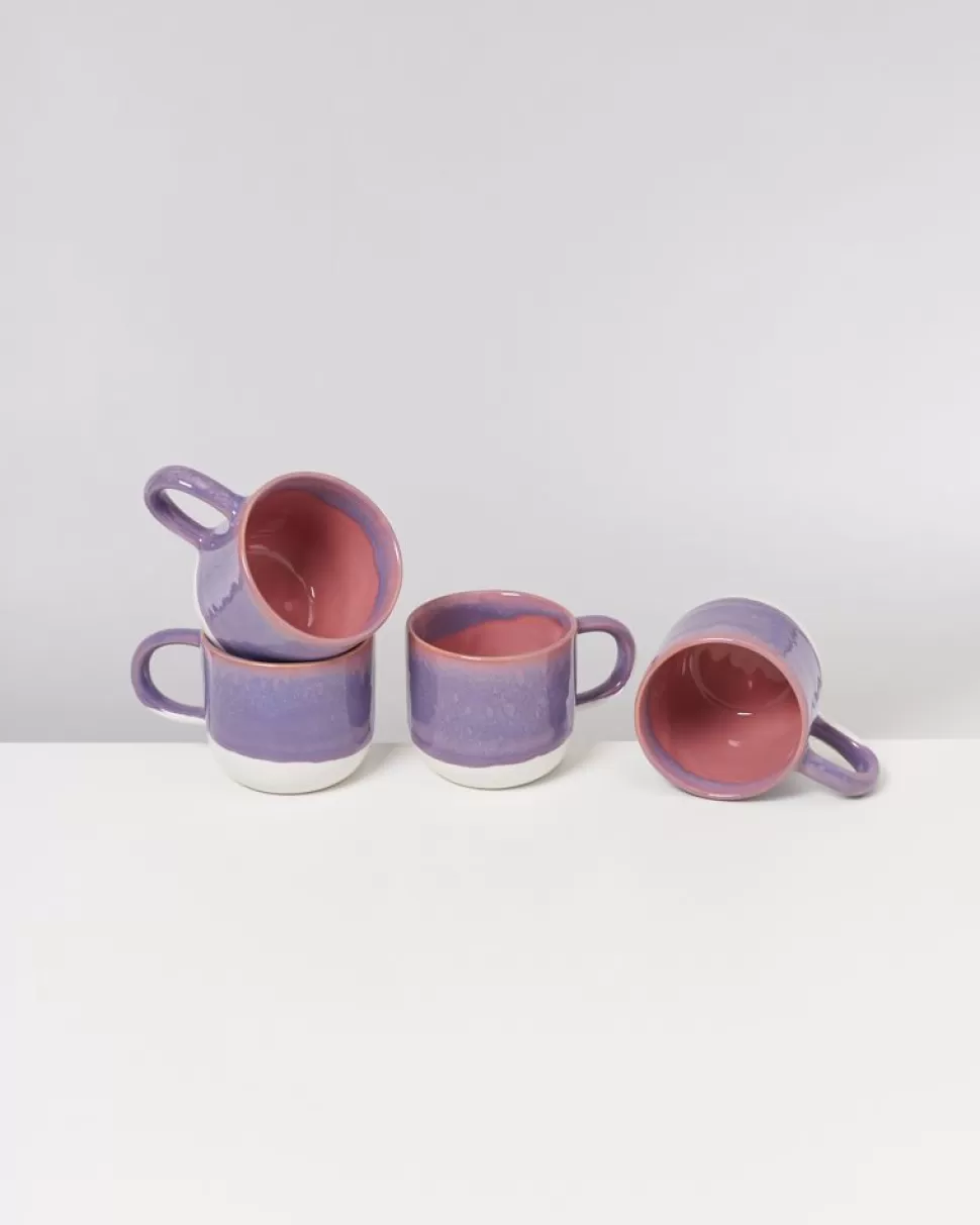 Motel a Miio Coimbra 4Er Set Teetasse Lila Rosa | Tassen & Becher