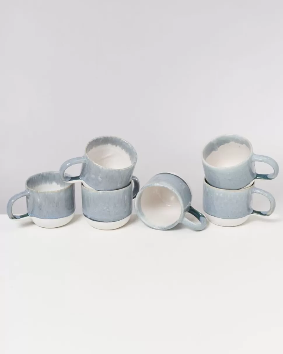 Motel a Miio Coimbra 6Er Set Teetasse Graublau | Tassen & Becher Sets