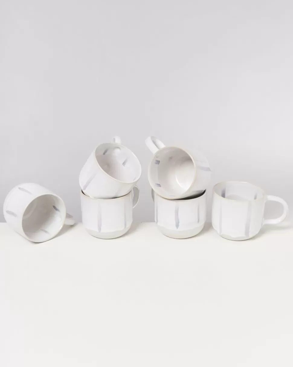 Motel a Miio Coimbra 6Er Set Teetasse Weis Blau | Tassen & Becher Sets