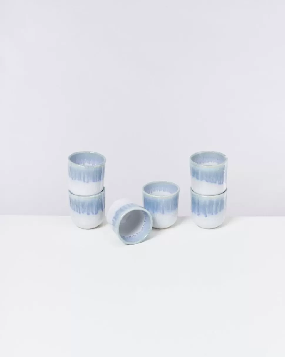 Motel a Miio Copa Alto 6Er Set Becher Klein Blau Weis | Tassen & Becher Sets