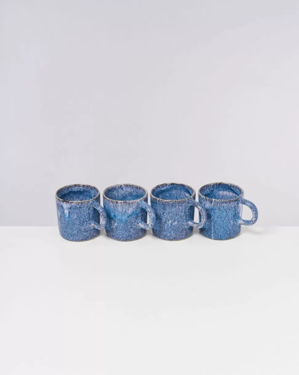 Motel a Miio Cordoama 4Er Set Tasse Gros Blau Gesprenkelt | 4 Teilige Sets