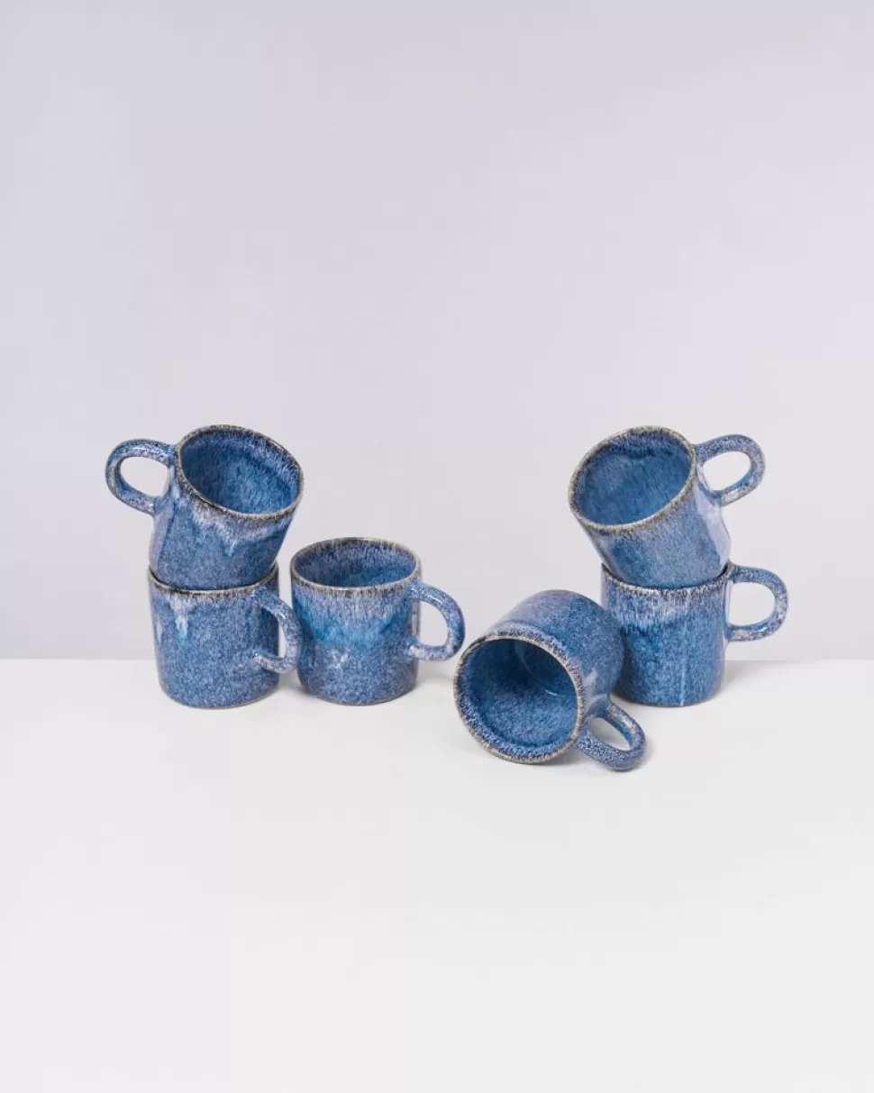 Motel a Miio Cordoama 6Er Set Tasse Gros Blau Gesprenkelt | 6 Teilige Sets