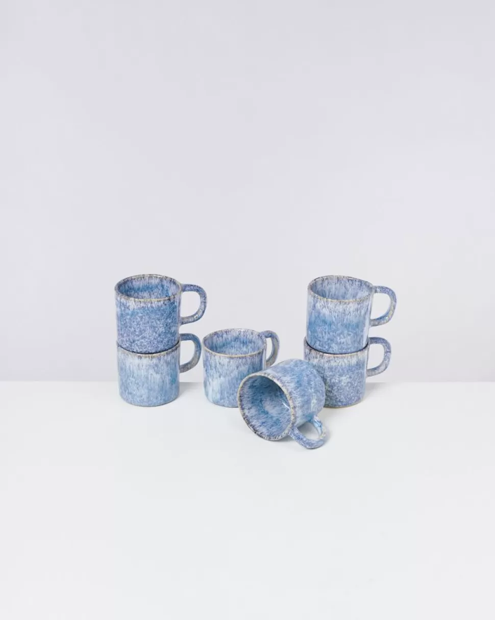 Motel a Miio Cordoama 6Er Set Tasse Klein Blau Gesprenkelt | 6 Teilige Sets