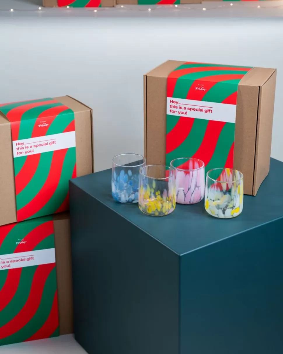 Motel a Miio Geschenkbox - 4 X Alegria Glas Klein | Gläser