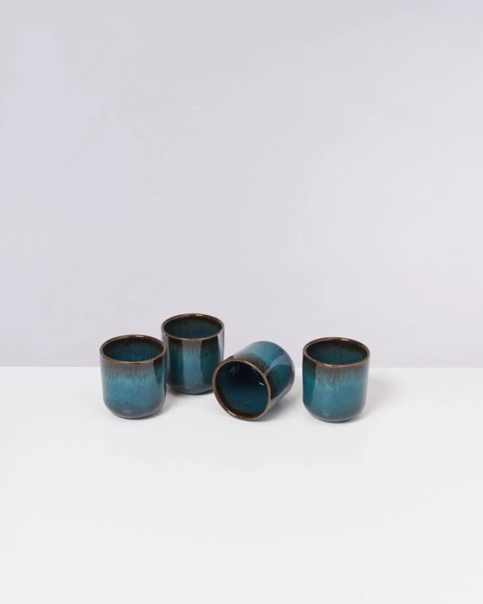 Motel a Miio Melides 4Er Set Becher Klein Oceanblue | Tassen & Becher Sets