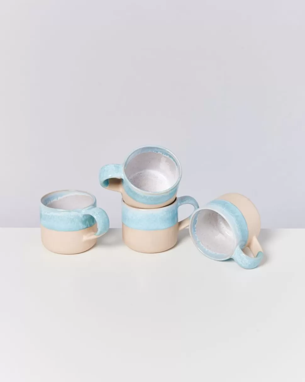 Motel a Miio Nodoa 4Er Set Tasse Blue Dipped | 4 Teilige Sets