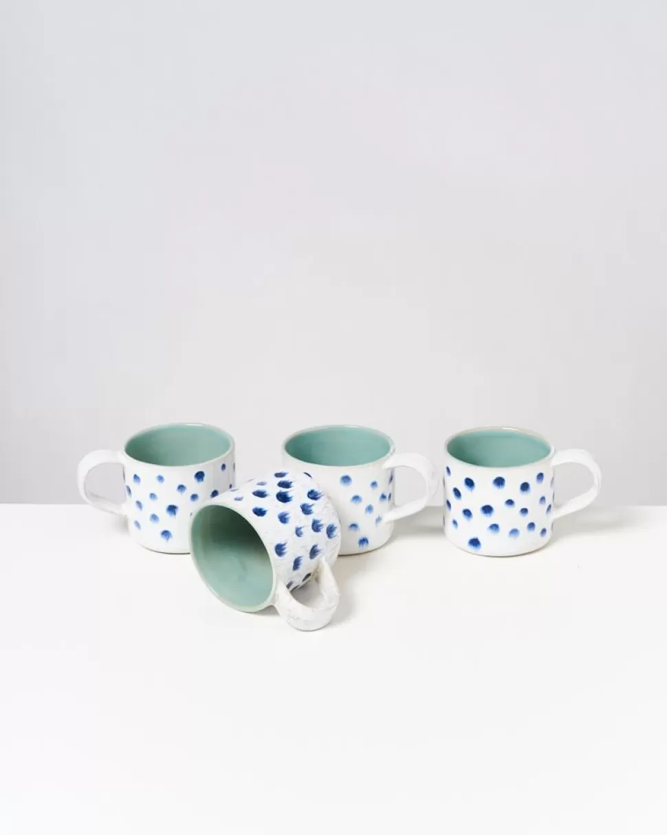 Motel a Miio Nodoa 4Er Set Tasse Mint Mit Punkten | Tassen & Becher Sets