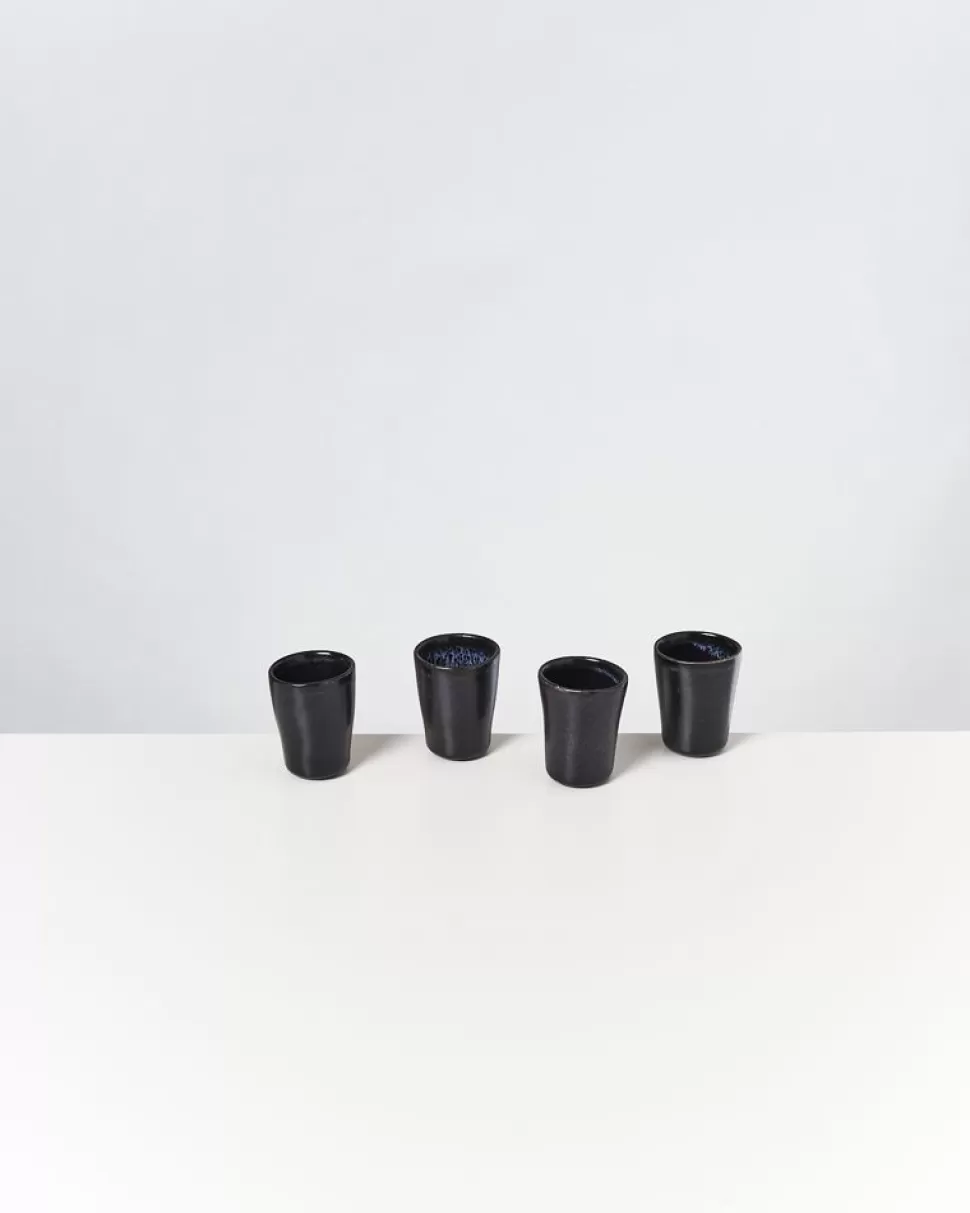 Motel a Miio Turmalina 4Er Set Espressobecher Schwarz | 4 Teilige Sets