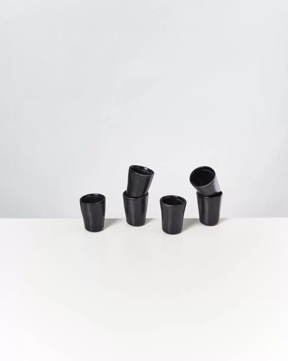 Motel a Miio Turmalina 6Er Set Espressobecher Schwarz | Tassen & Becher Sets